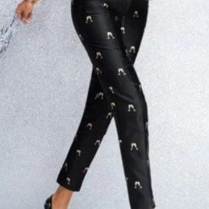 NWT - RSVP by Talbots Cheers Jacquard Ankle Pant Champagne Toast Party